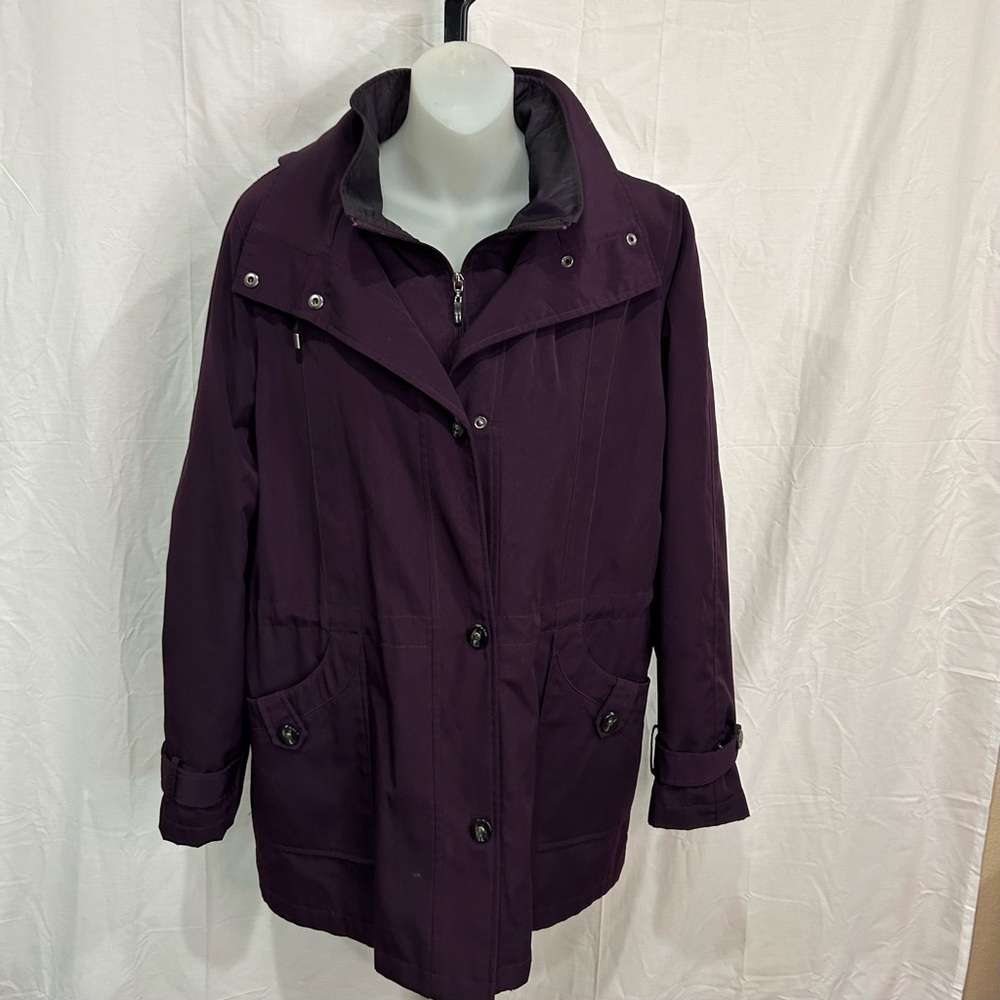 Miss Gallery Women's Deep Purple Utility Jacket Size Large Excellent Condition - Picture 3 of 10